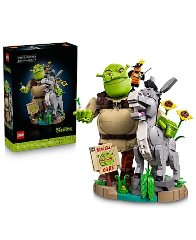 Lego Shrek: Shrek, Donkey Puss in Boots 72423 1,403-Piece Building Set, Ages 18+