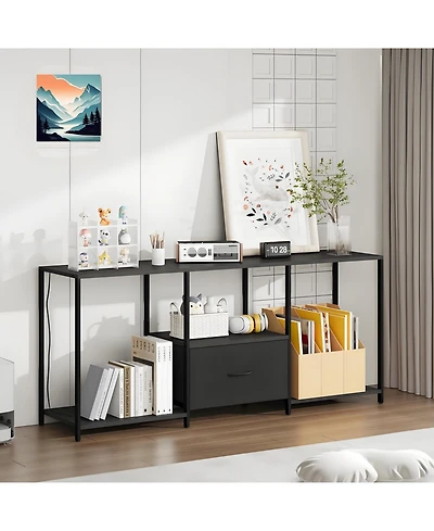 Gaomon Modern 55" Tv Stand with Led Lights, Entertainment Center Storage Cabinet for Living Room, Fits TVs Up to 55 Inches