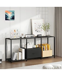 Gaomon Modern 55" Tv Stand with Led Lights, Entertainment Center Storage Cabinet for Living Room, Fits TVs Up to 55 Inches