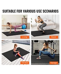 Sugift Non-Slip High Density Exercise Yoga Mat with Bag and Carry Strap for Home Workout 7x5ft