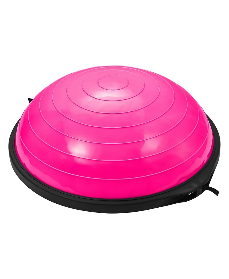 Hongge Large 26 in Half Balance Ball Trainer 1500 lbs Capacity with Resistance Bands and Foot Pump