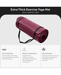 BalanceFrom Fitness Yoga Mat, 1" Extra Thick Exercise Pilates Workout Mat