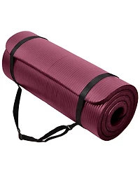 BalanceFrom Fitness Yoga Mat, 1" Extra Thick Exercise Pilates Workout Mat