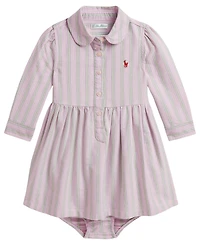 Polo Ralph Lauren Baby Girls' Striped Cotton Shirtdress and Bloomer