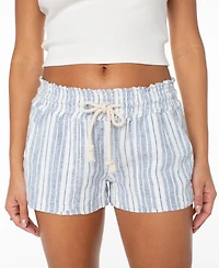 Roxy Juniors' Oceanside Striped Pull-On Shorts