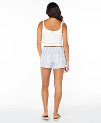 Roxy Juniors' Oceanside Striped Pull-On Shorts