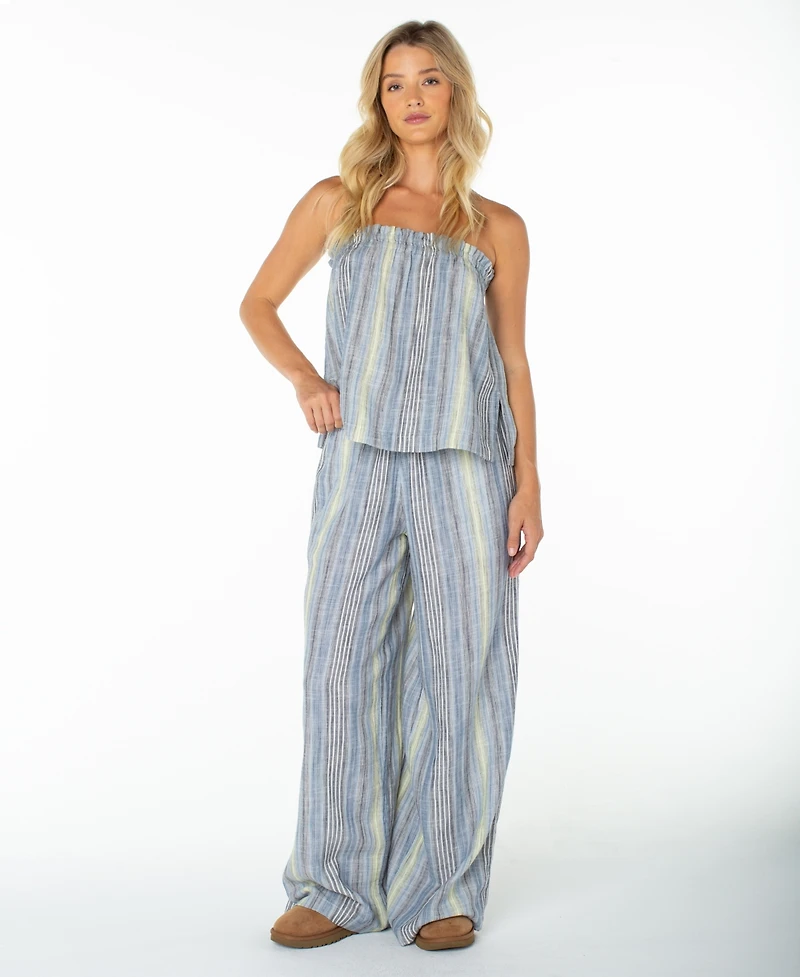 Roxy Women's Offshore Strapless Stripe Cotton Top