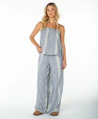 Roxy Women's Offshore Strapless Stripe Cotton Top