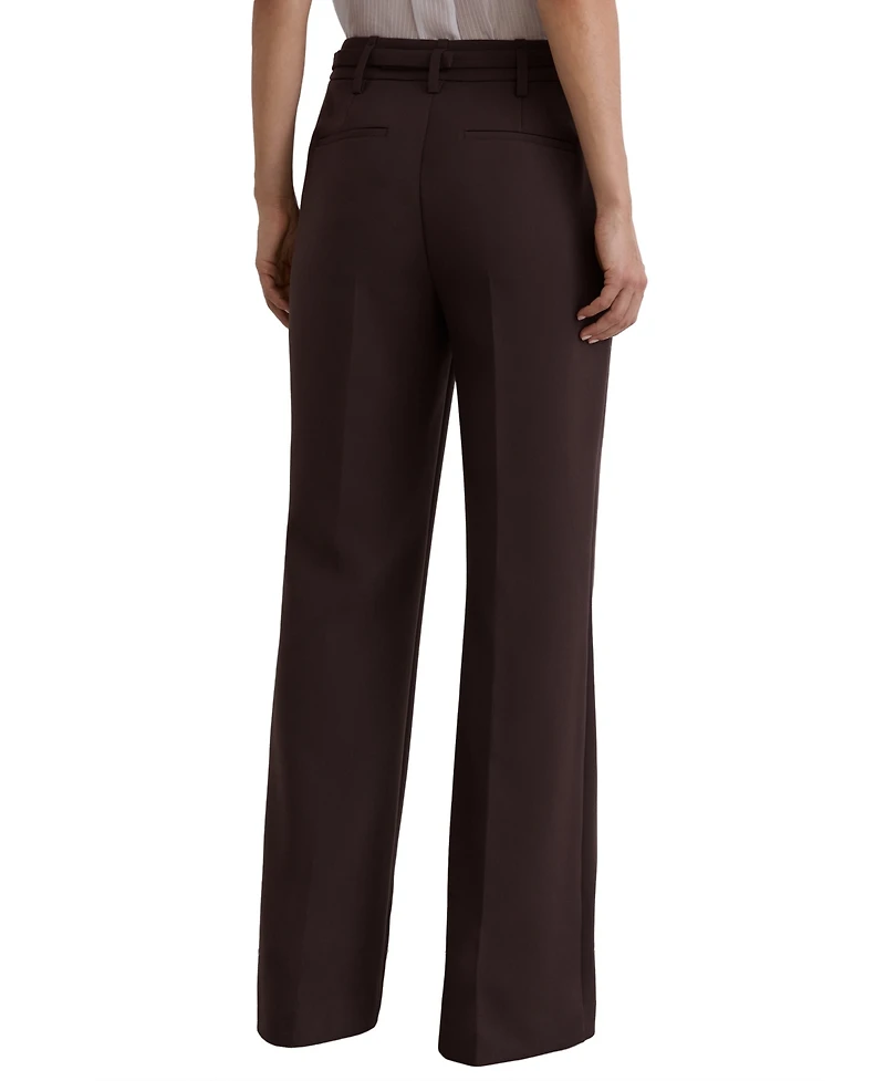 Reiss Women's Leona Flared Belted Trousers