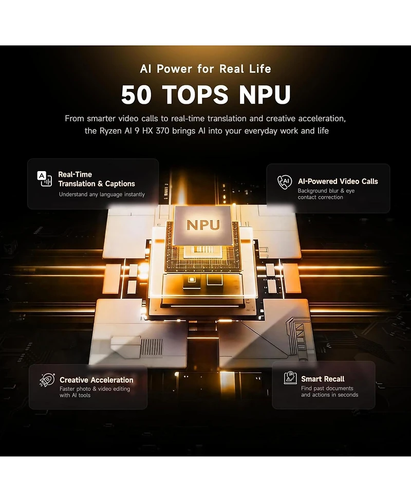 Nimo 17.3 Ai Laptop,Amd Ryzen 9 HX370 32GB Ram 2TB Ssd Radeon 890M,with eGPU of Amd Rx 7600M Xt 8GBGDDR6 for Video Editing,Ai TasksandRemote Streaming
