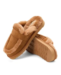 Dearfoams Women's Fireside Richmond Genuine Shearling Scuff Slipper