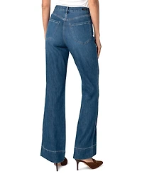 Liverpool Los Angeles Petite Relaxed High-Rise Seamed Bootcut Jeans