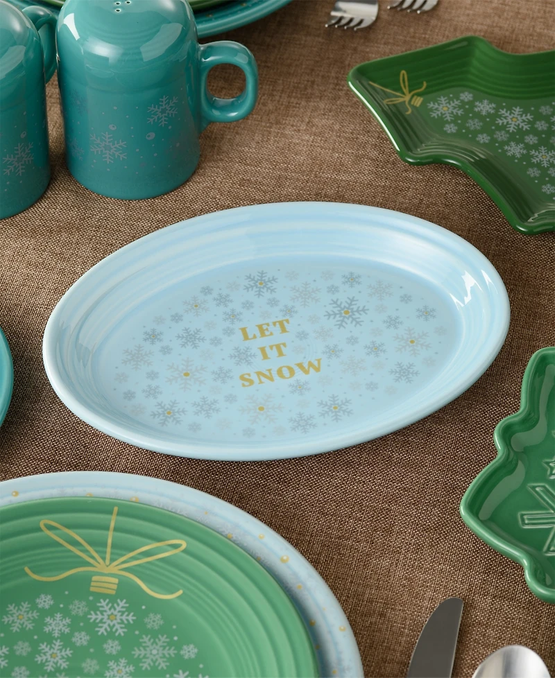 Fiesta Sky Snowflakes Let it Snow Serving Platter, Exclusively at Macy's
