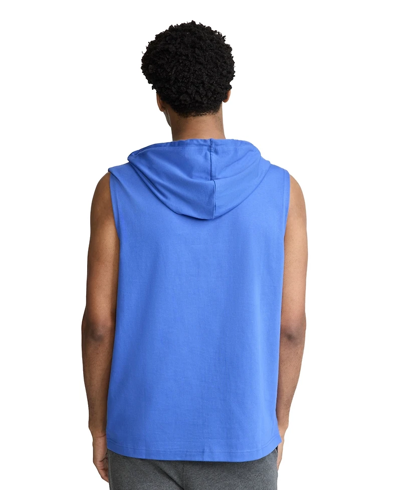 Champion Men's Embroidered C Logo Adjustable Drawcord Hooded Tank Top