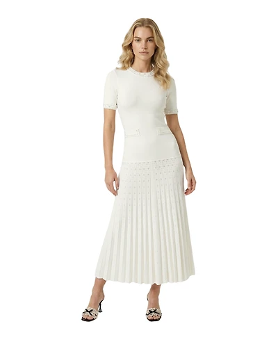 Modenaire Women's Embellished Knit Midi Dress