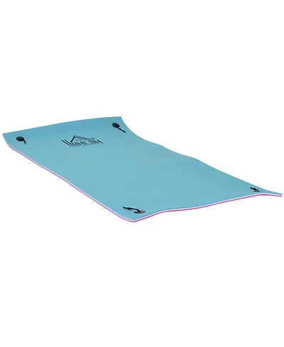 Hikeen Mega Floating Water Mat, 10' x 5' 3-Layer Pool Float Raft for Lake and Ocean, Portable Foam Construction