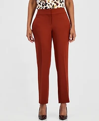 Kasper Women's Ava Mid-Rise Straight-Leg Crepe Pants