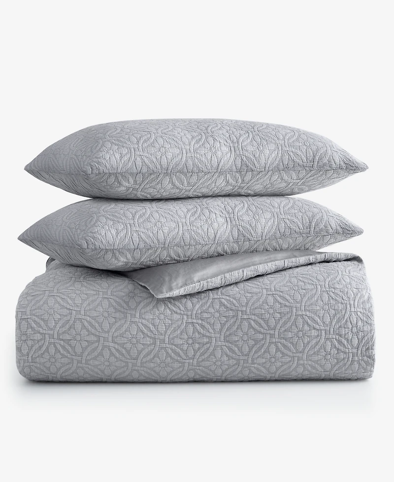Charter Club Lattice Medallion Gray 2-Pc. Comforter Set, Twin