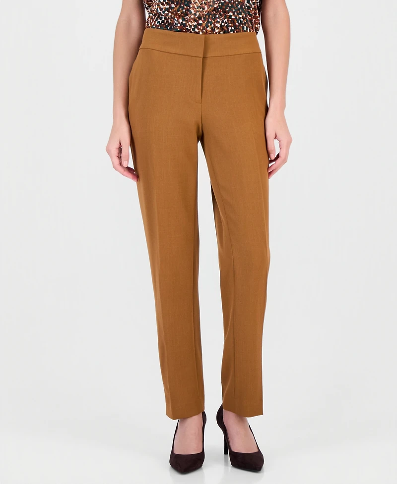 Kasper Women's Ava Slim Straight-Leg Crepe Pants