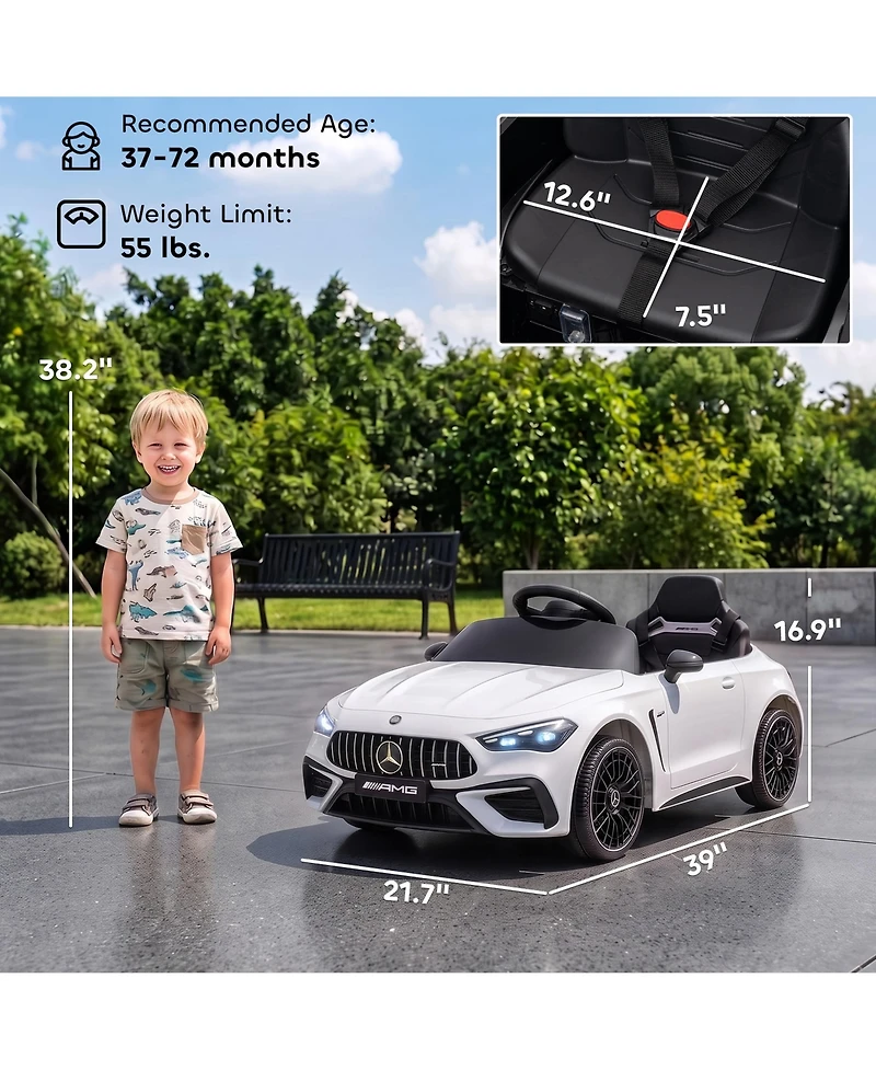 Qaba Licensed Mercedes Amg Cle 53 Electric Car for Kids with Remote,