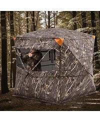 Sugift 4-5 Person See Through Ground Blind Portable 360 Degree Concealed Shelter with Carrying Bag