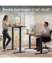 homfan 47"x24" Electric Sit-Stand Desk, 2-Fold Top, Height Adjustable