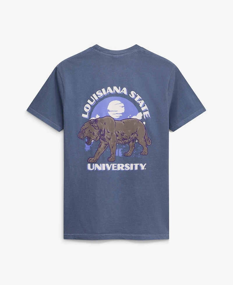 Image One Men's Navy Lsu Tigers Comfort Colors Team Statue T-Shirt