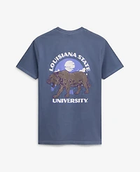Image One Men's Navy Lsu Tigers Comfort Colors Team Statue T-Shirt