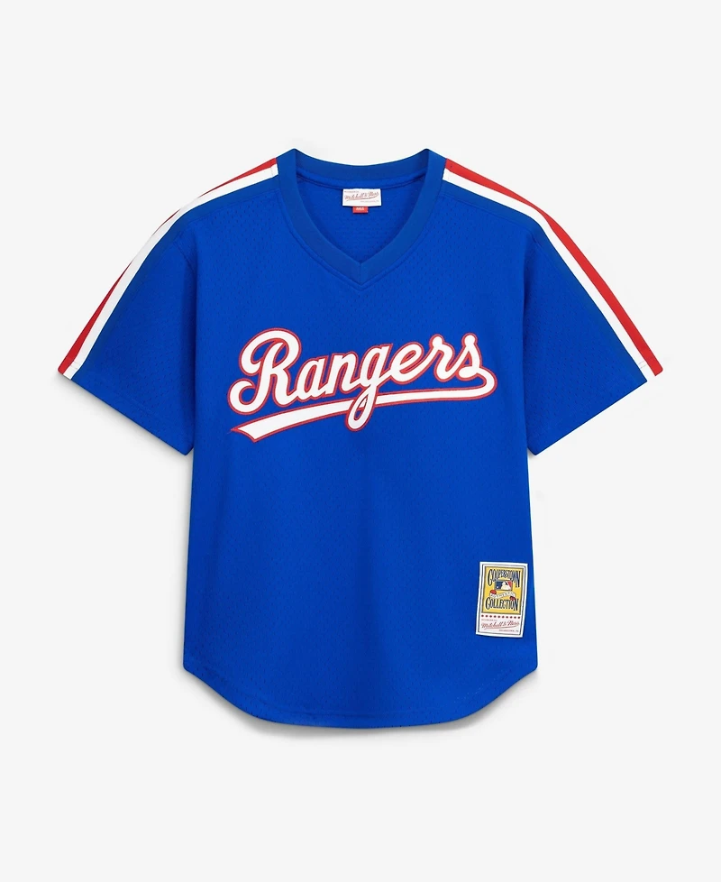 Mitchell Ness Men's Nolan Ryan Royal Texas Rangers Big Tall Cooperstown Mesh Batting Practice Jersey