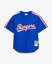 Mitchell Ness Men's Nolan Ryan Royal Texas Rangers Big Tall Cooperstown Mesh Batting Practice Jersey