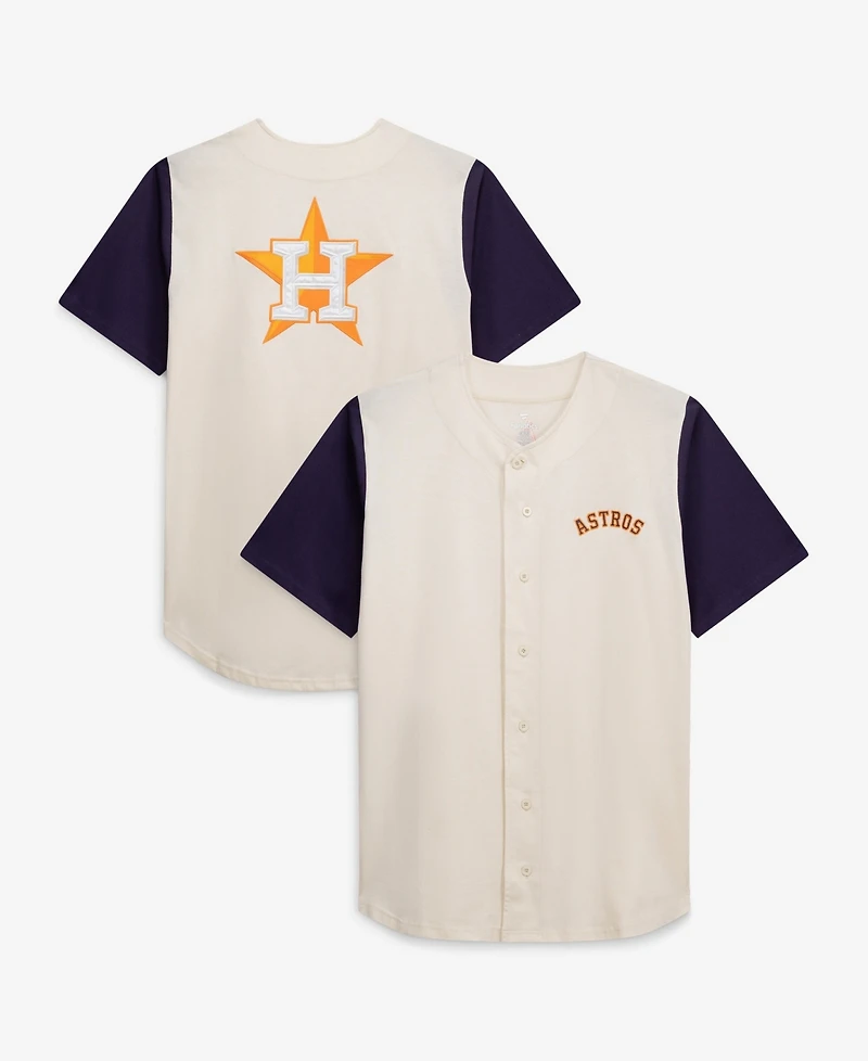 Fanatics Men's Cream Houston Astros Big Tall Full-Button Jersey