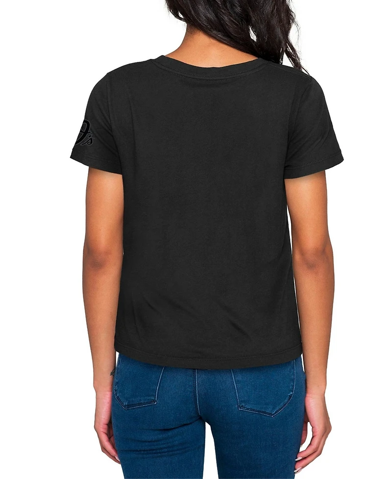 New Era Women's Baltimore Orioles 2023 City Connect Cap Logo Screen Print Graphics T-Shirt