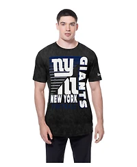 New Era Men's Black York Giants Enzyme Washed Oversized T-Shirt