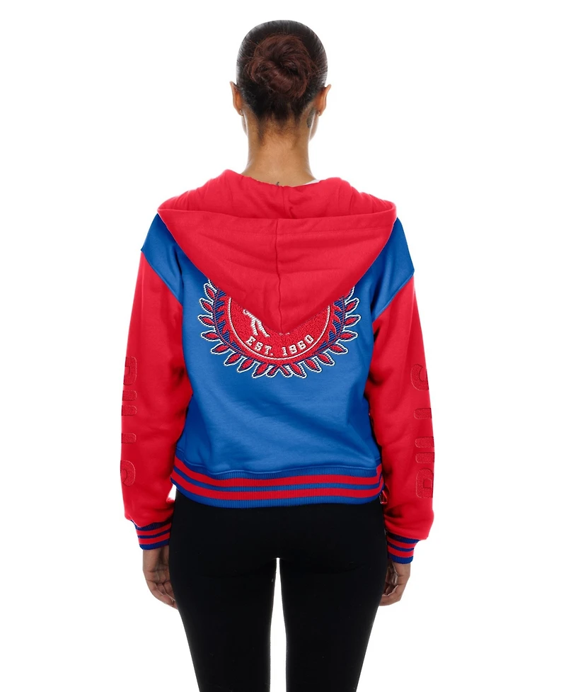 New Era Women's Buffalo Bills Throwback Hooded Full-Snap Cotton-Blend Jacket