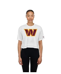 New Era Women's Washington Commanders Cropped Boxy Mesh T-Shirt