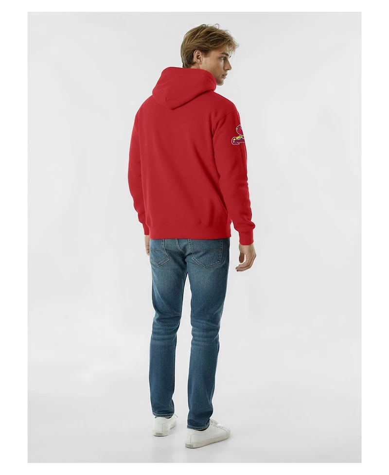 Champion Men's Red St. Louis Cardinals Reverse Weave Chenille Hoodie
