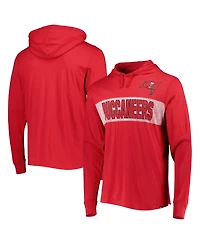 '47 Brand Men's Red Tampa Bay Buccaneers Field Franklin Hooded Long Sleeve T-Shirt