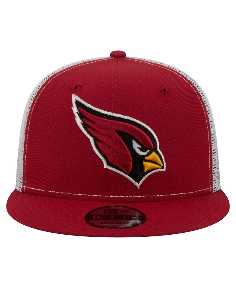 New Era Men's Cardinal Arizona Cardinals Core Team 9FIFTY Trucker Snapback Hat