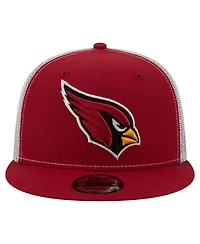 New Era Men's Cardinal Arizona Cardinals Core Team 9FIFTY Trucker Snapback Hat