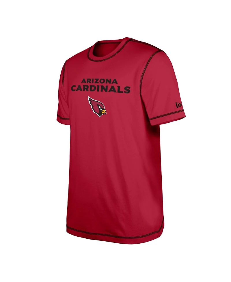 New Era Men's Cardinal Arizona Cardinals Third Down Puff Print T-Shirt