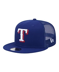 New Era Big Boys and Girls Royal Texas Rangers 9FIFTY Trucker Snapback Hat