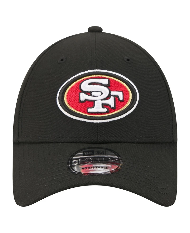 New Era Men's Black San Francisco 49ers Core Team 9FORTY Adjustable Hat