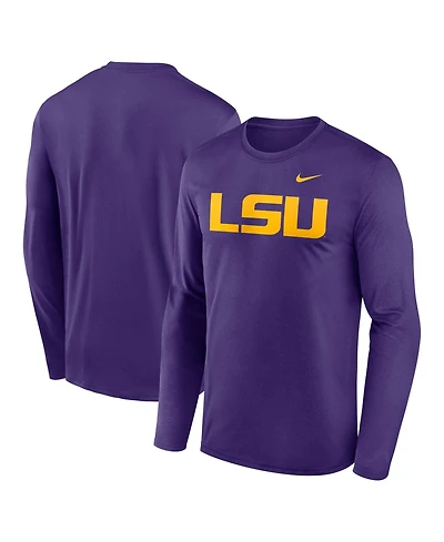 Nike Men's Purple Lsu Tigers Primetime Primary Legend Long Sleeve T-Shirt