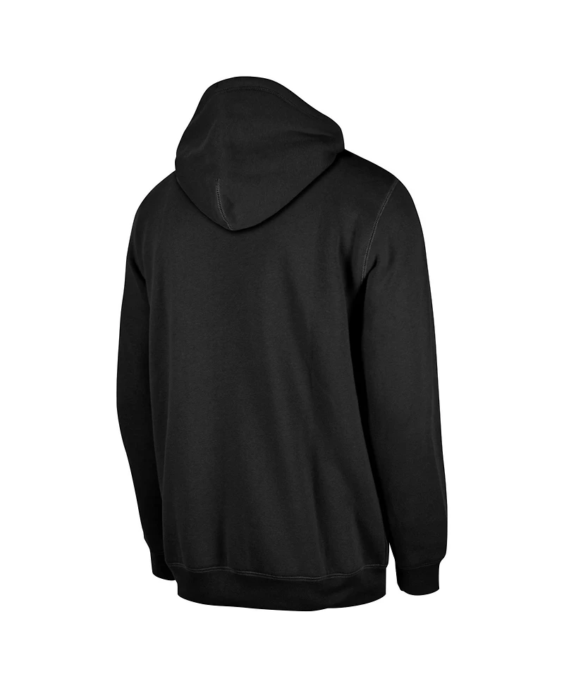 New Era Men's Black Orleans Saints 3rd Down Plaid Pullover Hoodie