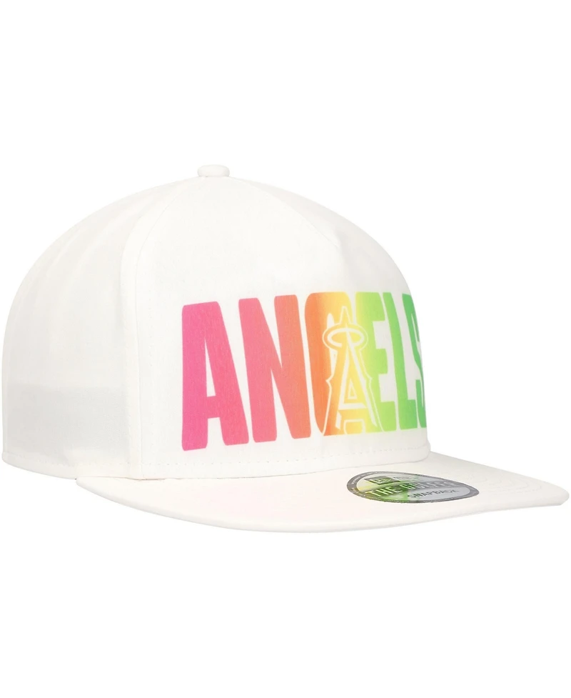 New Era Men's White Los Angeles Angels Spring Spectrum Golfer Snapback Hat