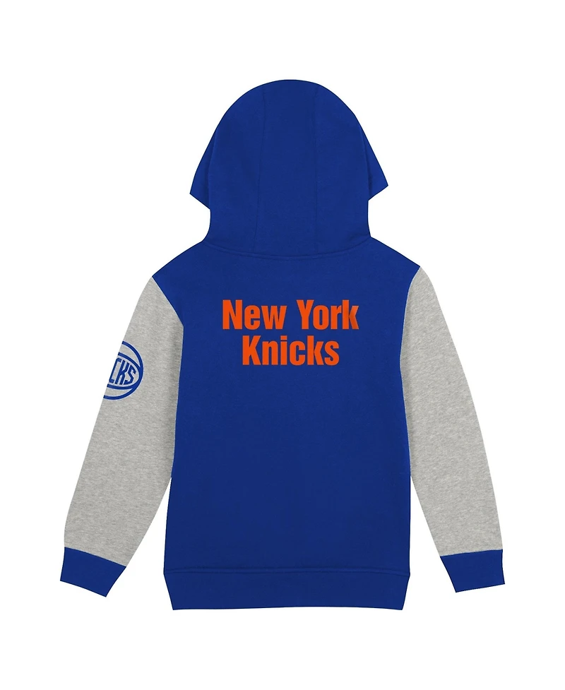 Outerstuff Preschool Blue New York Knicks Fair Catch Hoodie