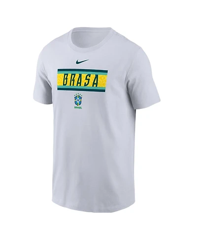 Nike Men's White Brazil National Team Federation Wordmark T-Shirt