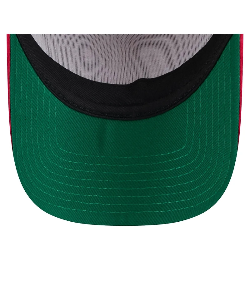 New Era Men's Red Washington Nationals Distressed 9FORTY A-Frame Adjustable Trucker Hat