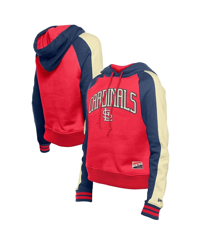 New Era Women's St. Louis Cardinals Cooperstown Collection Cropped Raglan Hoodie