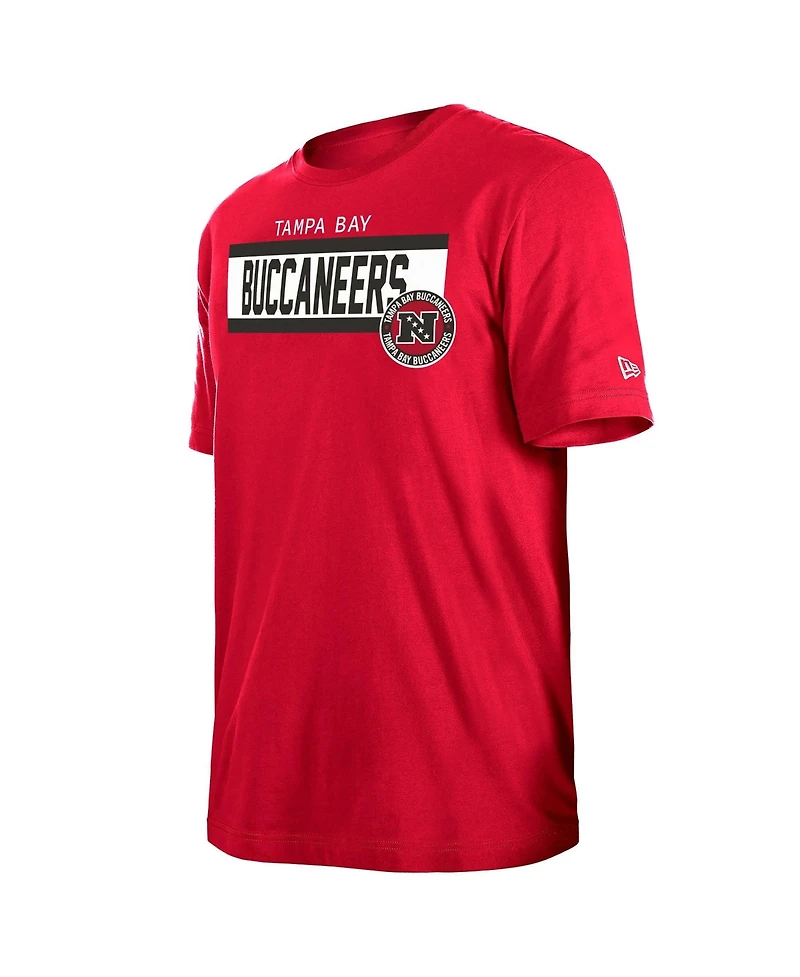 New Era Men's Red Tampa Bay Buccaneers 3rd Down High Density Print T-Shirt